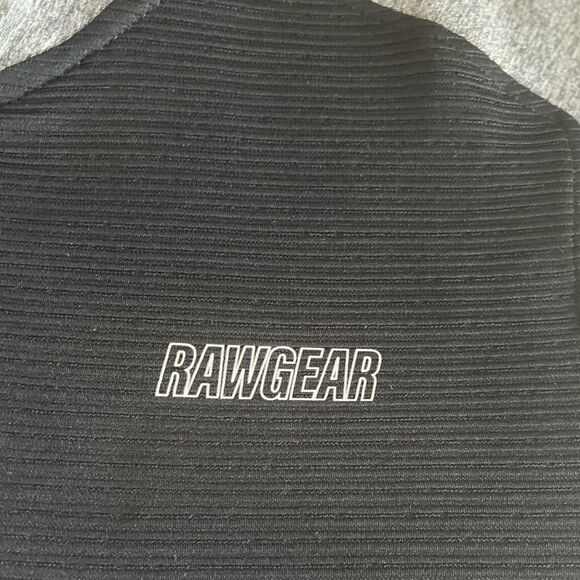 Raw Gear Men’s Black and Gray L/S Quarter Zip Shirt with Zip Pocket. Large. NWT - Picture 4 of 15